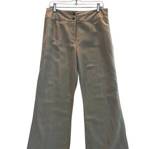 East 5th Wide Leg Linen Rayon Blend Pants Size 12 Neutral Beige/Tan Lightweight